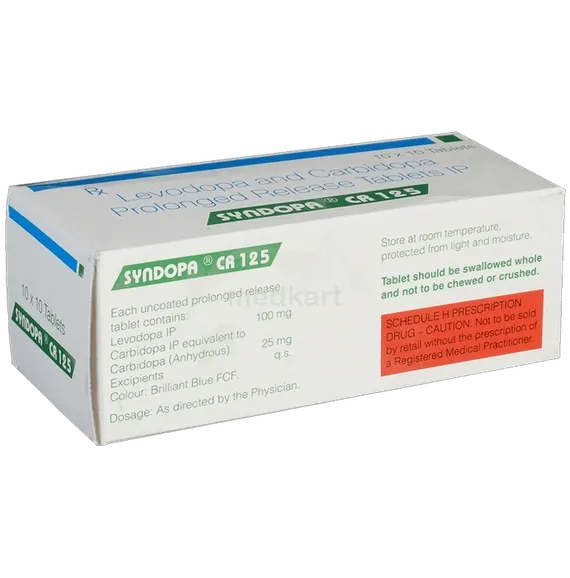 syndopa cr 125mg tablet 10's